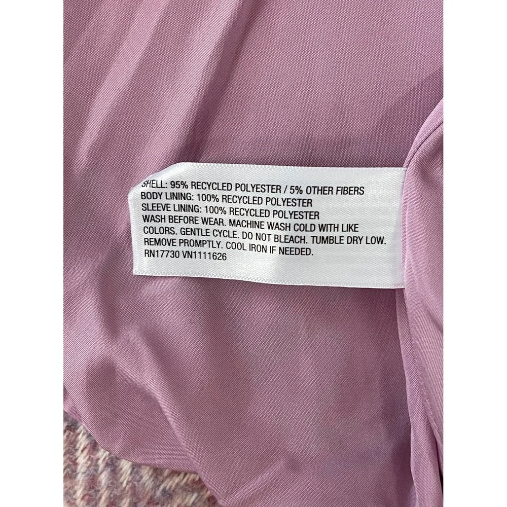 Cat & Jack Girls' Mauve Herringbone Long Coat Size M New with Tags